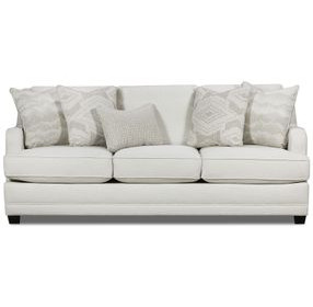 Hobnob Cotton Off White Performance Fabric 87" Sofa