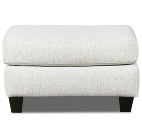 Durango Pewter Off White Performance Fabric Square Ottoman