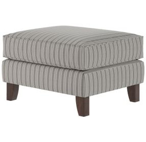 Durango Pewter Gray and Black Performance Fabric Rectangular Accent Ottoman