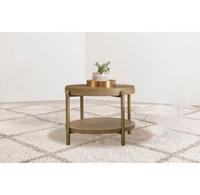 Arini Sand Wash Round End Table