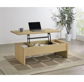 Canoga Light Oak Rectangular Lift Top Occassional Table Set