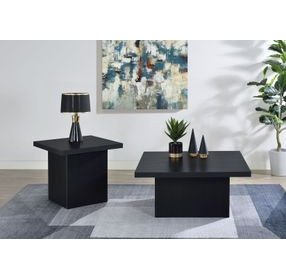 Devar Black Square Cocktail Table