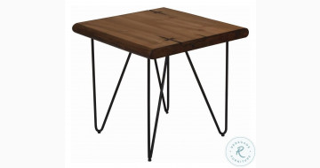 707757 Natural Honey and Black End Table