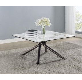 Carvell Mirage White Sintered Stone Square Coffee Table