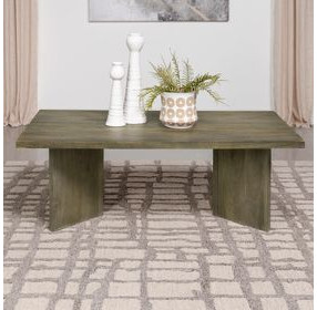 Andando Mango Brown Solid Wood Rectangular Cocktail Table