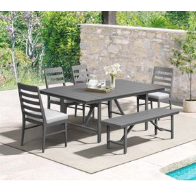 Navarro Outdoor Dining Mocha Outdoor Rectangular Dining Room Set