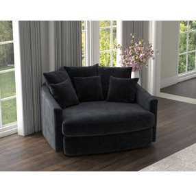Matty Ebony 57" Cuddle Chaise