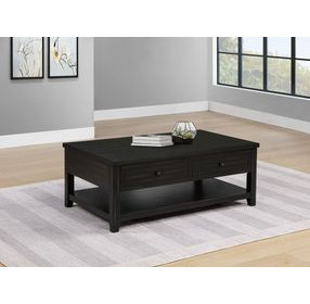 Payne Distressed Java Rectangular Lift Top Cocktail Table