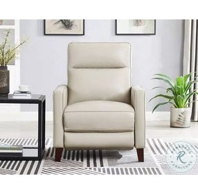 Arden Vanilla Leather Zero Gravity Power Recliner with Power Headrest and USB Charging