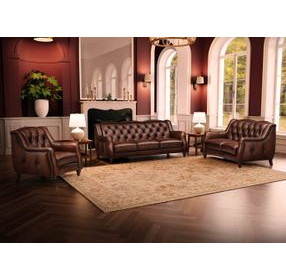 Kingswell Brown Leather Living Room Set