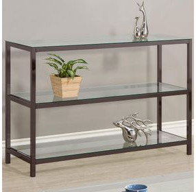 Trini Black Nickel Sofa Table