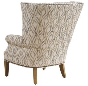 Marissa Cream and Brown Upholstered Accent Chair with Nailhead Trim