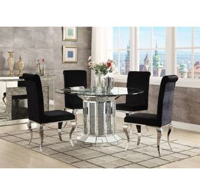 Noralie Silver 52" Round Dining Table