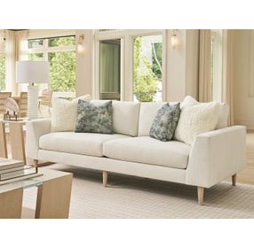 Sunset Key Roswell White 91" Sofa with Pillows