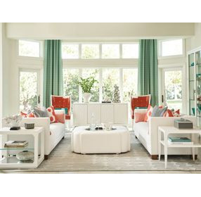 Emilia Kitano White 98" Sofa with Pillows