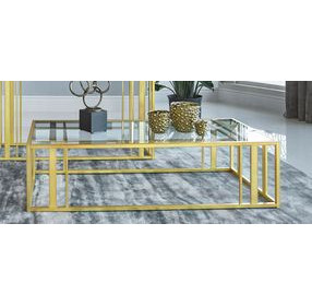 Adri Matte Brass Coffee Table