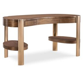 Eleana Medium Brown 61" Writing Desk