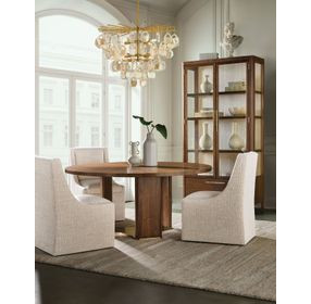 Eleana Medium Brown 2 Glass Door Display Cabinet with LED