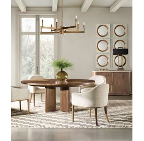 Eleana Medium Brown Extendable Oval Dining Table