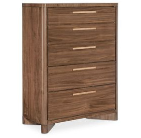 Eleana Medium Brown 5 Drawer Chest