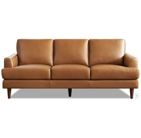 Ada Cognac Leather Living Room Set