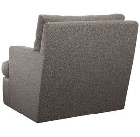 Bandar Black Upholstered Swivel Chair