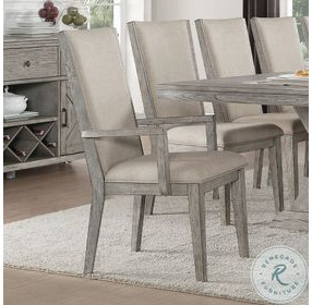 Rocky Gray Oak Arm Chair Set of 2
