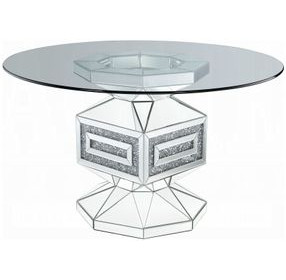 Noralie Clear 52" Round Dining Table