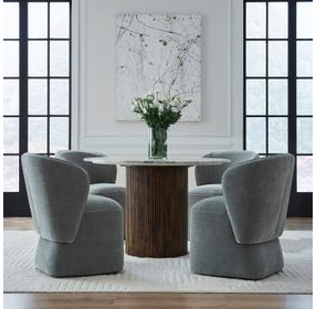 Accent Dining Sapphire Upholstered Dining Chair with Casters