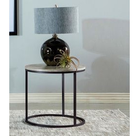 Lainey Grey And Gunmetal End Table