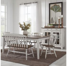 Al Fresco Graphite and Whitestone 42" Dining Bench