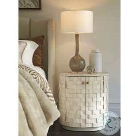 Rendezvous Limestone Oval Albion Nightstand