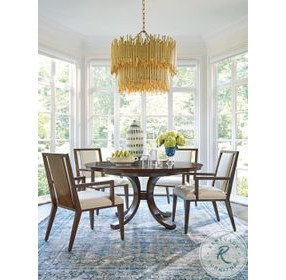 Rendezvous Walnut Round Extendable Warwick Dining Table