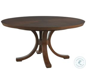 Rendezvous Walnut Round Extendable Warwick Dining Room Set