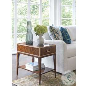 Rendezvous Walnut Box On Stand Shelton End Table