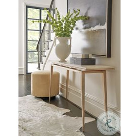 Rendezvous Beige Marble and Rose Gold Bulgari Console Table