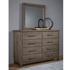 Dovetail Mystic Gray 8 Drawer Dresser