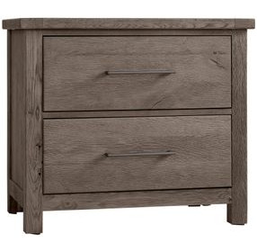 Dovetail Mystic Gray 2 Drawer Nightstand
