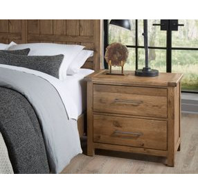 Dovetail Natural 2 Drawer Nightstand