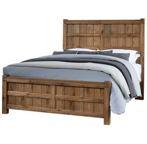 Dovetail Natural Queen Panel Bed