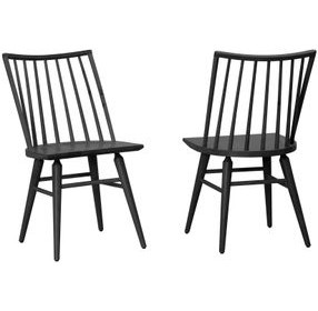 Dovetail Bleached White and Black Side Chair