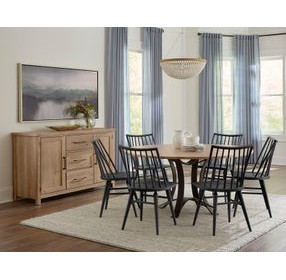 Dovetail Bleached White and Black Side Chair