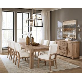 Dovetail Bleached White and White Performance Fabric Side Chair