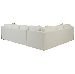 Rendezvous Cream 2 Piece Modular Westcliffe Sectional with Pillows