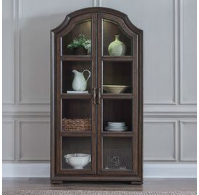 Provence Park Chateau Brown 2 Glass Door Bunching Display Cabinet