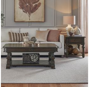 Provence Park Chateau Brown Rectangular End Table