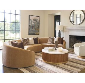 Alston La Costa Tan 3 Piece Modular Curved Sectional