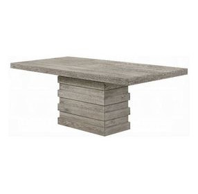 Faustine Salvaged Light Oak 84" Rectangular Dining Table