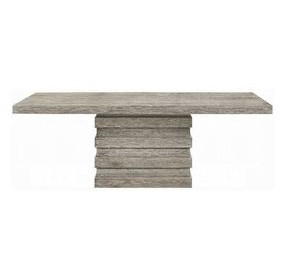 Faustine Salvaged Light Oak 84" Rectangular Dining Table