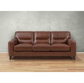 Elwyn Pecan Leather 87" Sofa